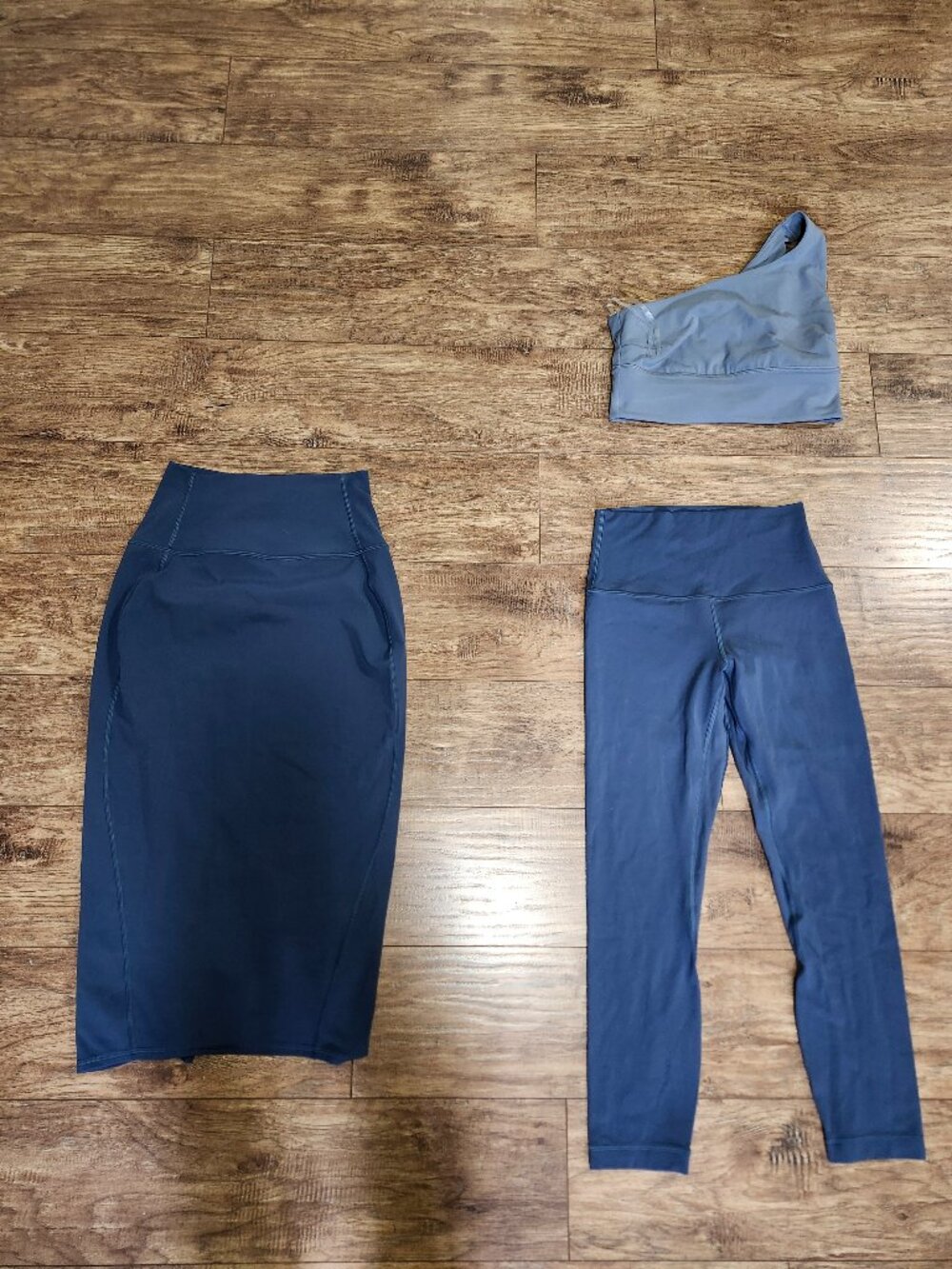 Skirt leggings and sports bra